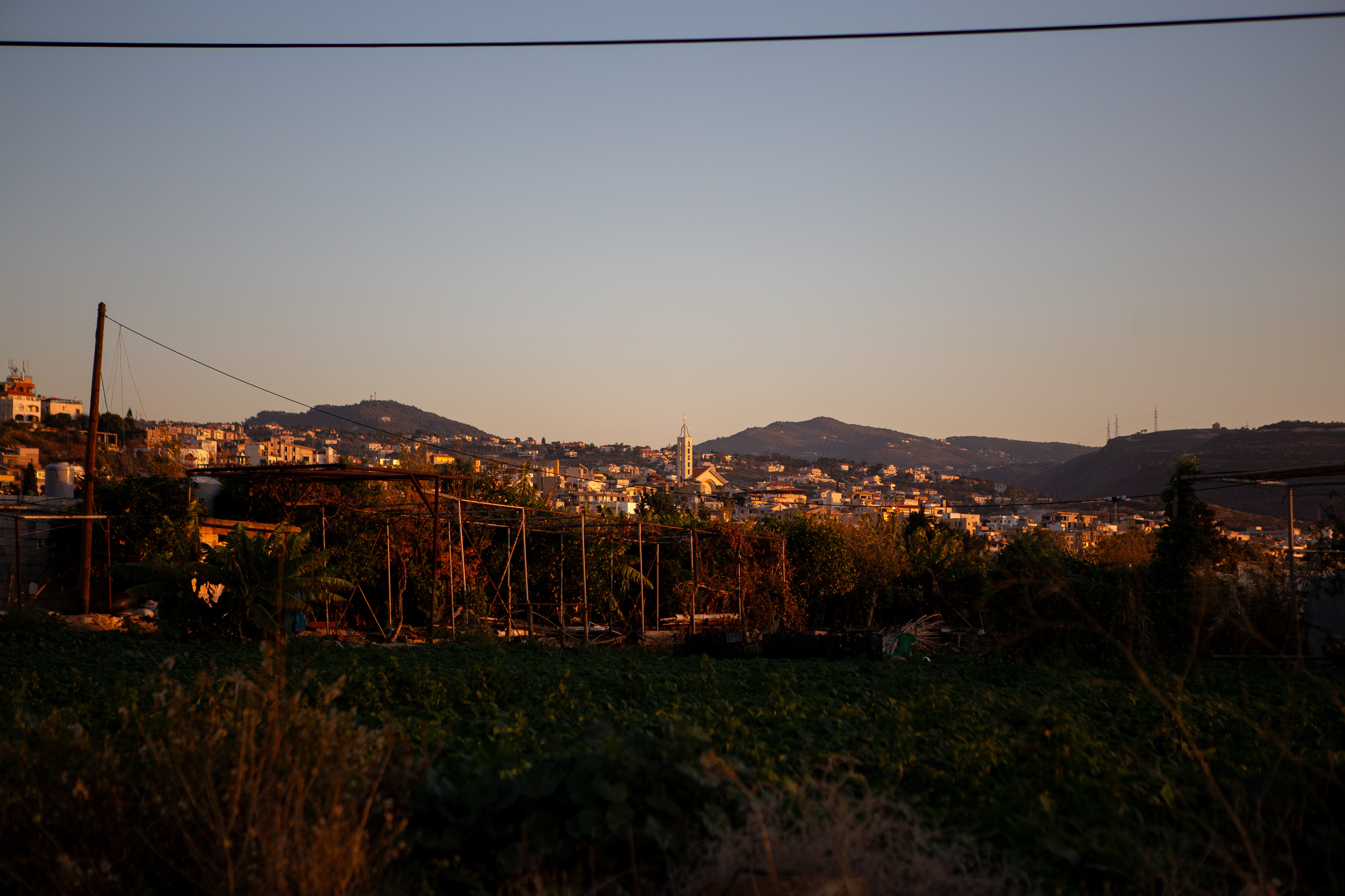 A view of Damour from the plantations at sunset, Lebanon. (Dec'24)