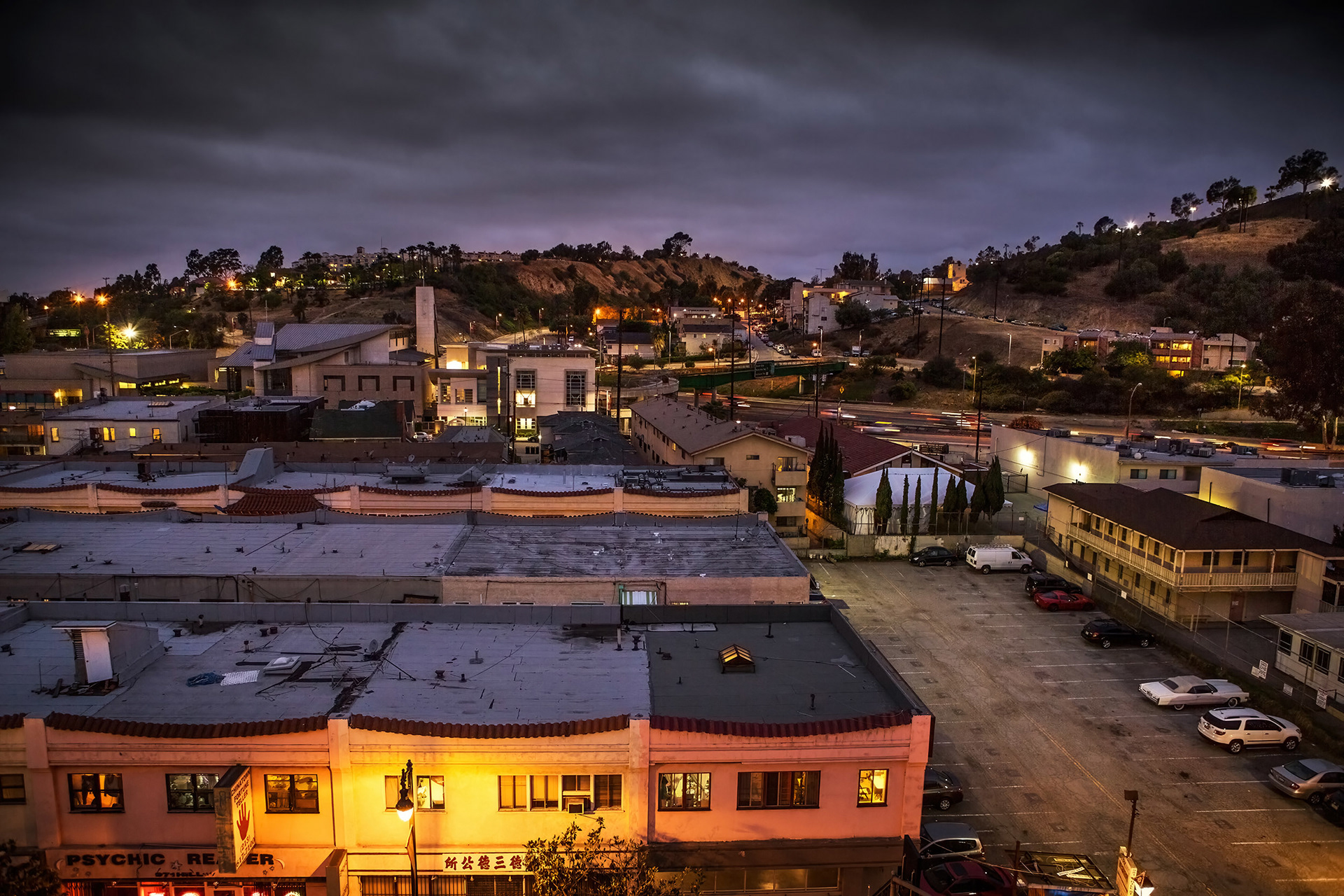Night view of Angelino Heights, Los Angeles, CA {043013_DTLA_043}