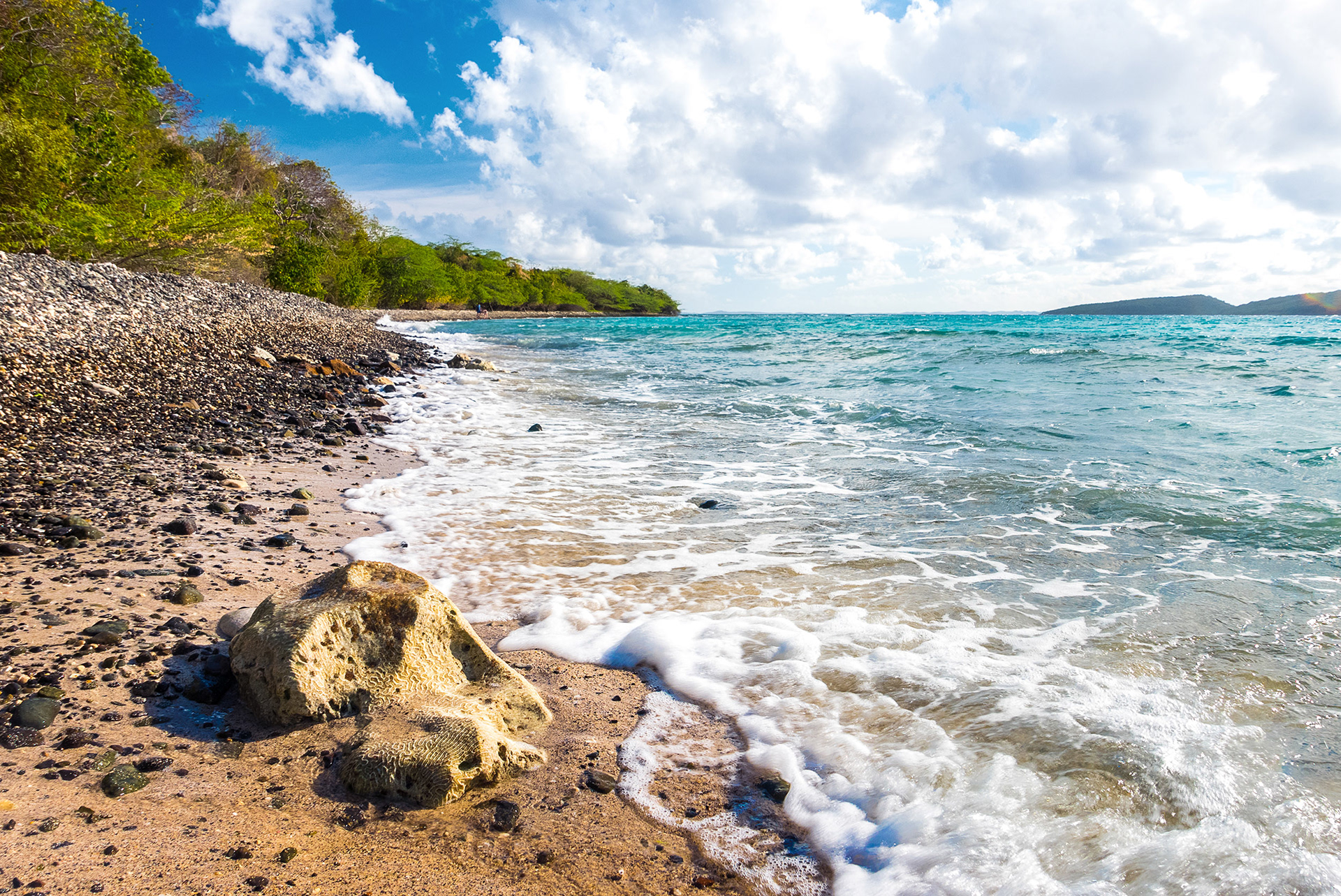 Rocky shoreline beach, Culebra, Puerto Rico {020615_PR_0588}