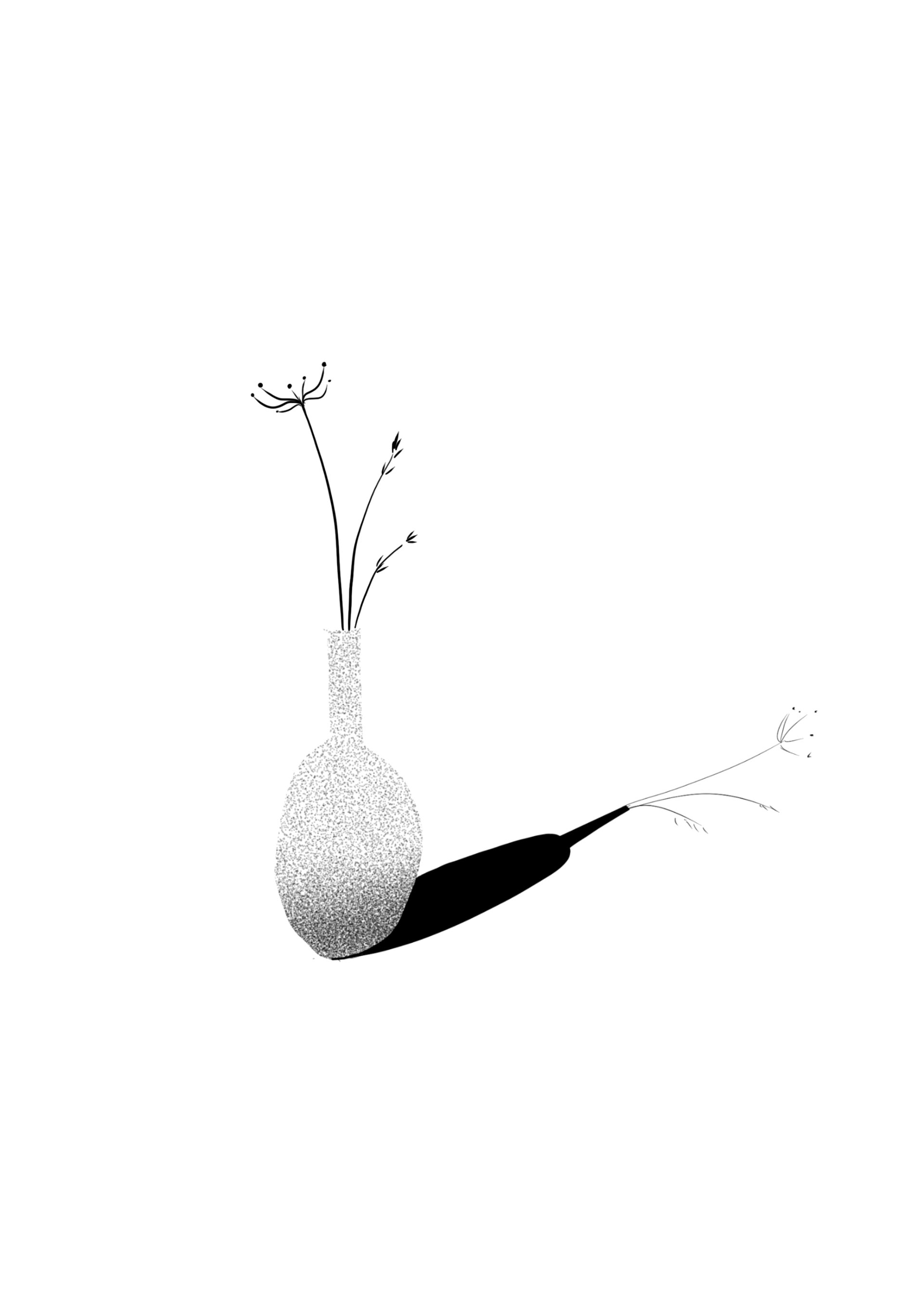 Vase and Shadow // mind. 10 cm