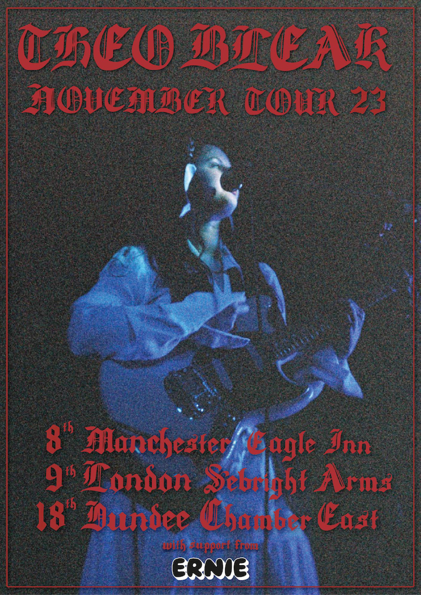 Theo Bleak November Tour Poster
