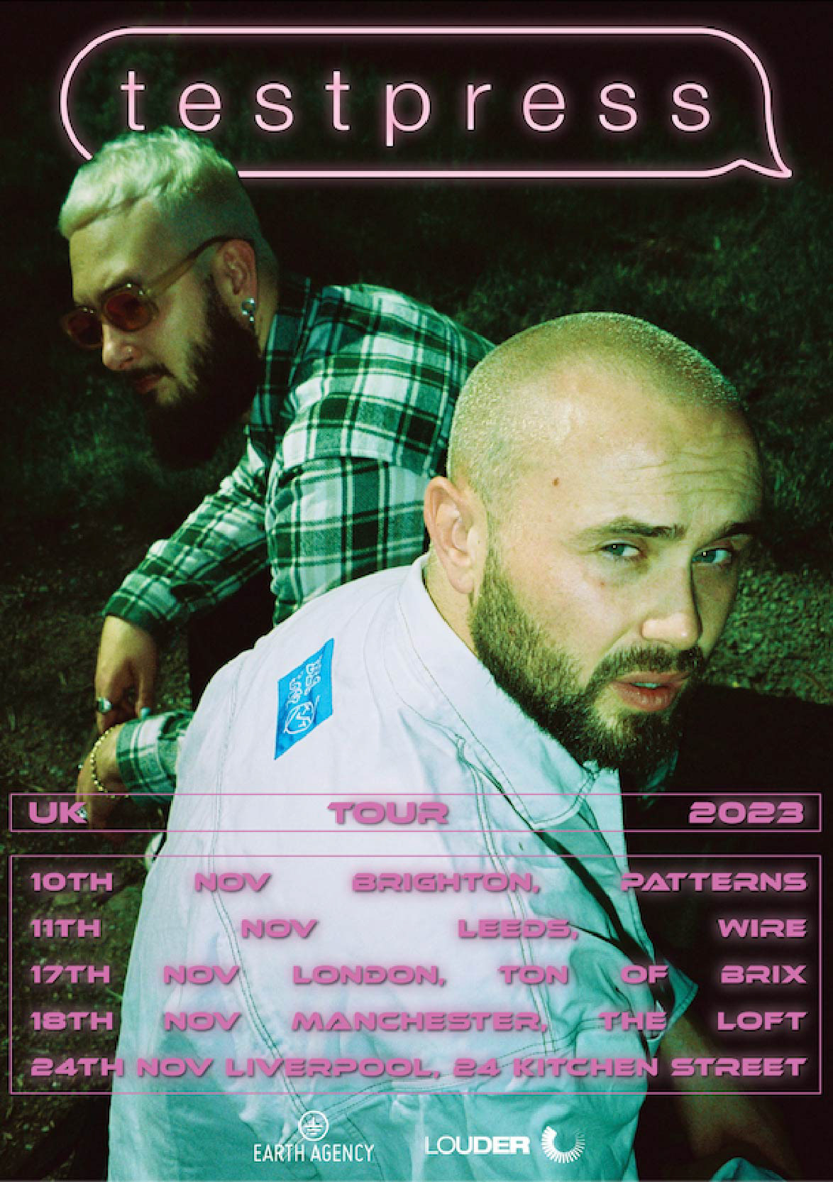 t e s t p r e s s UK Tour Poster