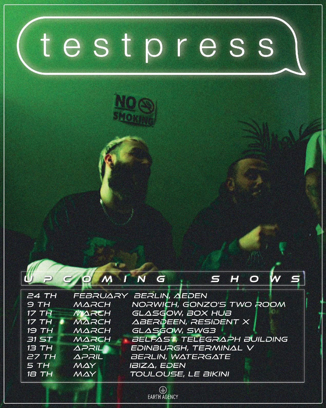 t e s t p r e s s Upcoming Shows Poster