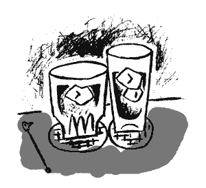 版画風イラスト