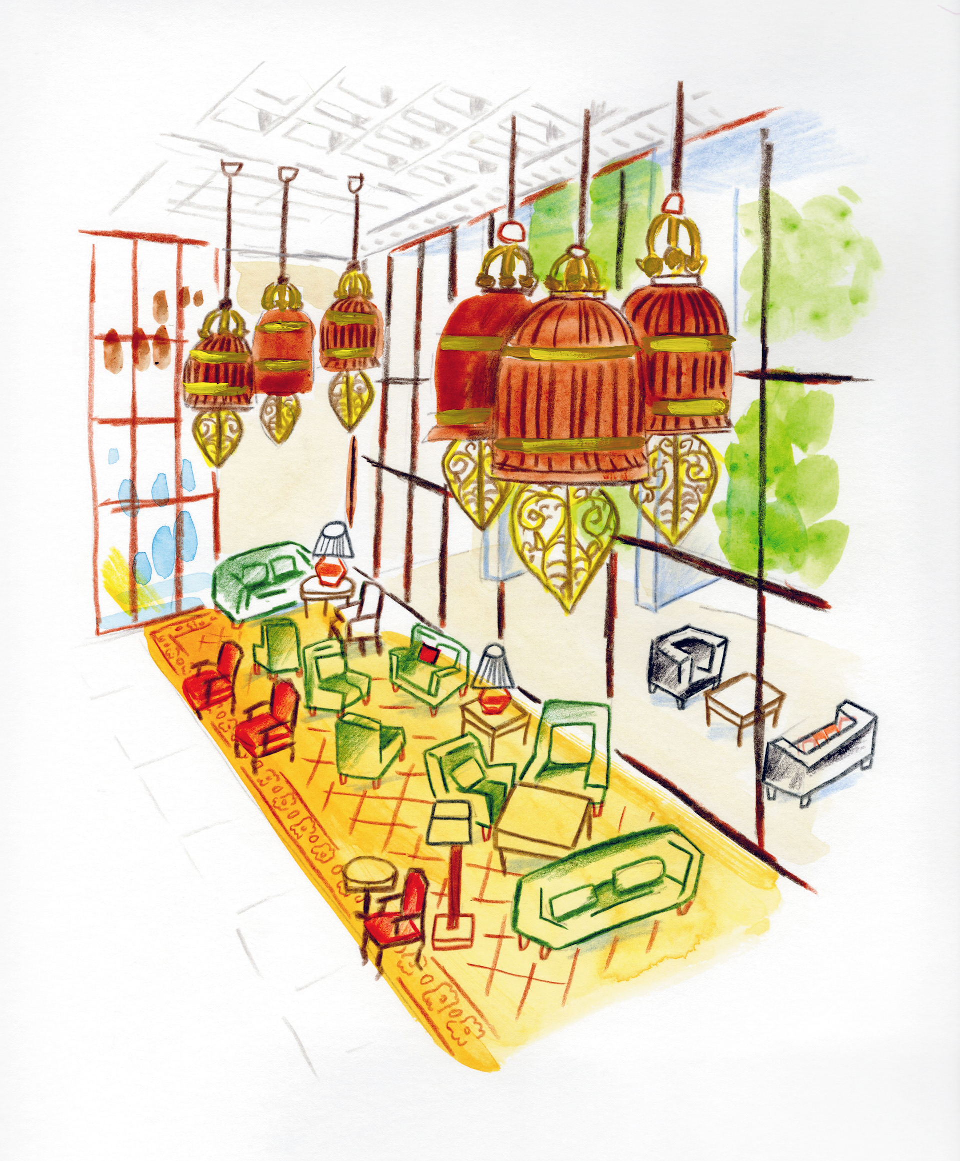 ホテルのイラスト/CASA BRUTAS