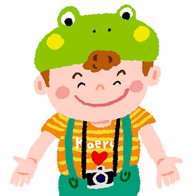 フレーベル館キンダーブック３／コーナーキャラ・かわずさん