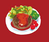 赤玉パンチ　料理イラスト