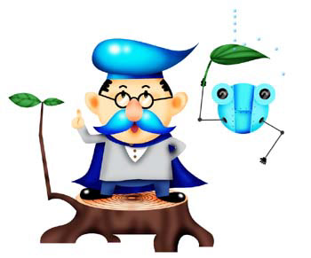 Web用キャラクターのイラスト/photoshop