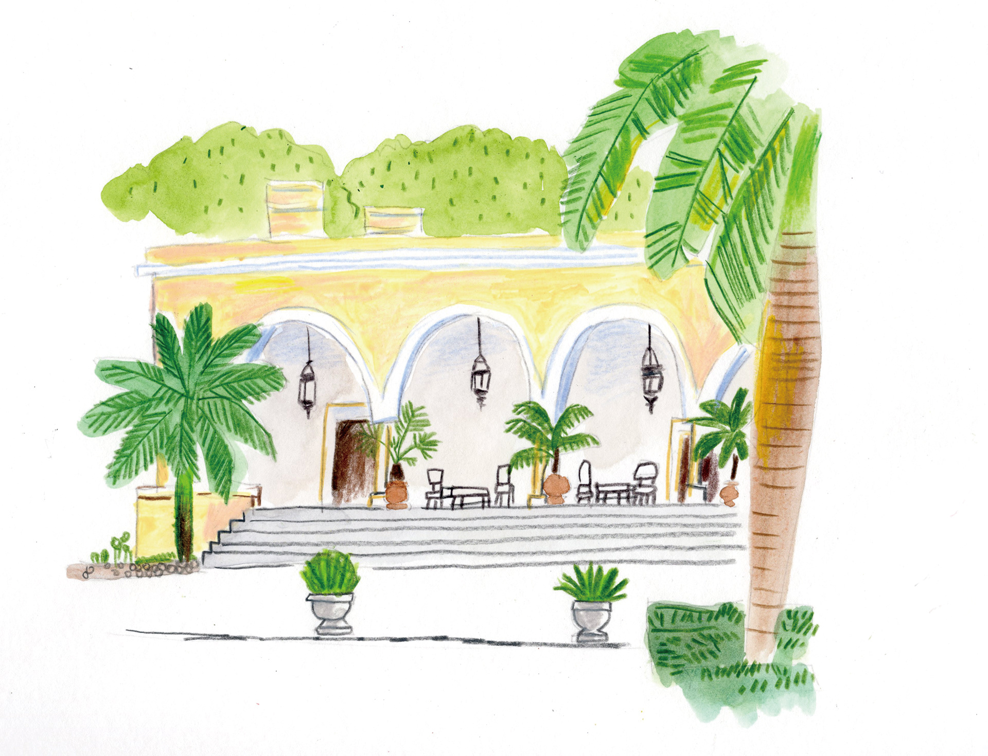 ホテルのイラスト/CASA BRUTUS