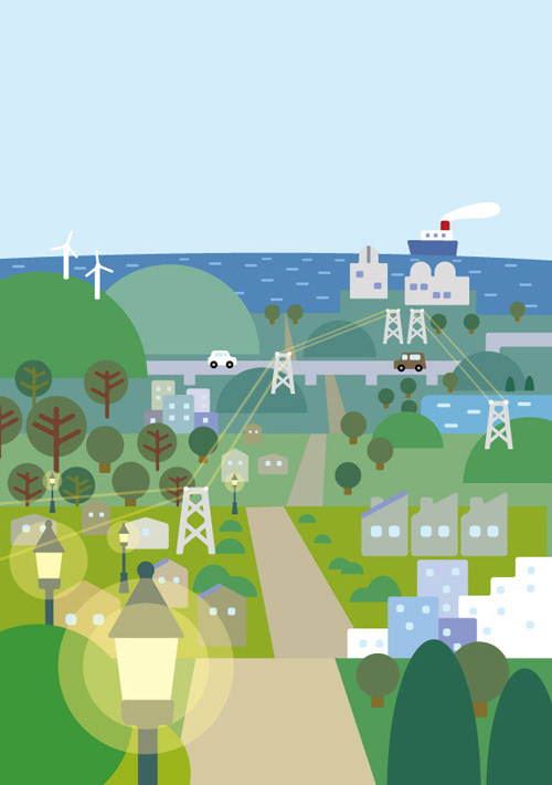 関西電力パンフレット表紙/illustrator