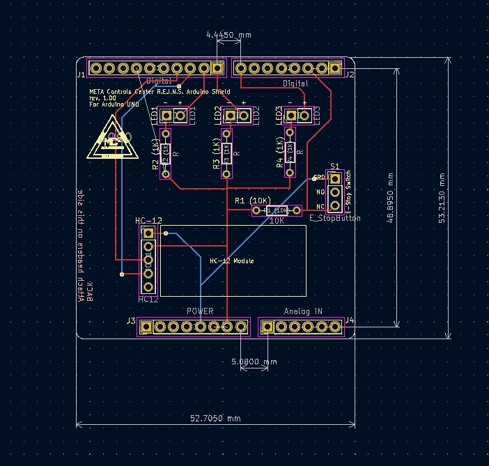 Printed circuit board design showing all board layers