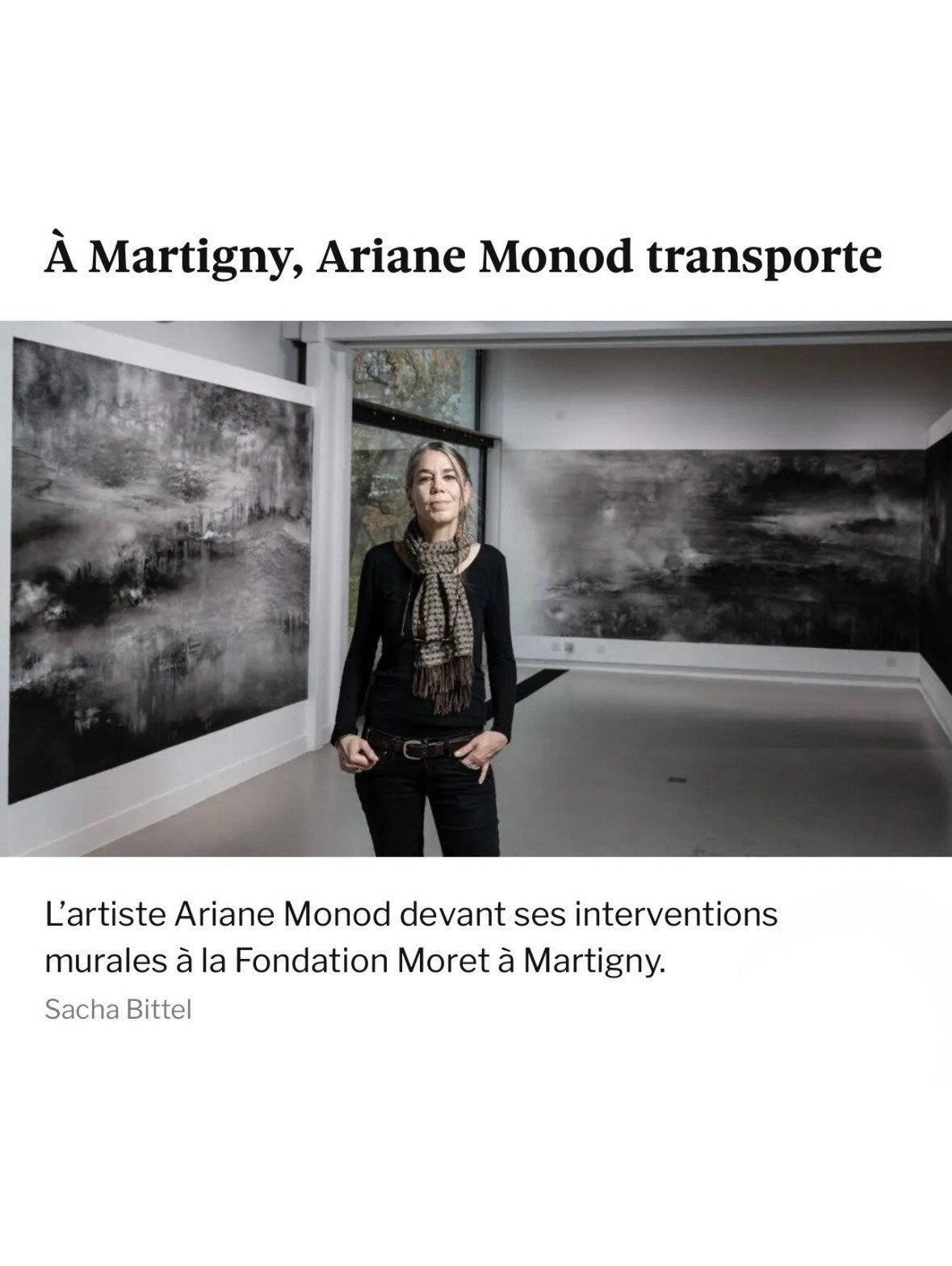 parution dans le 24H, 27.11.25, F.Millioud