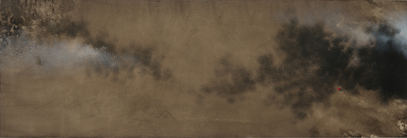 Huile sur aluminium, 50 x 150 cm, 2017