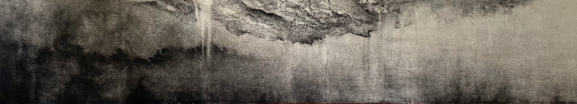 Charcoal and oil on aluminium, 30 cm x 170 cm, 2020