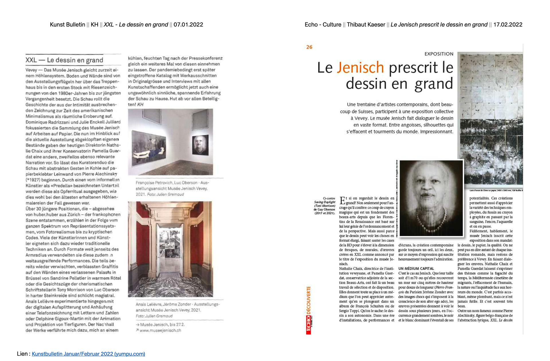 Musée Jenisch Vevey, 2022