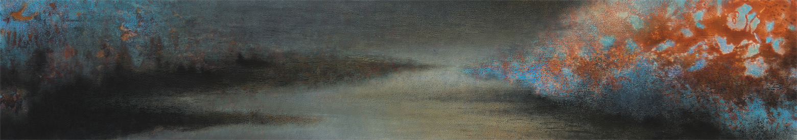 Huile sur aluminium, 30 x 170 cm, 2017