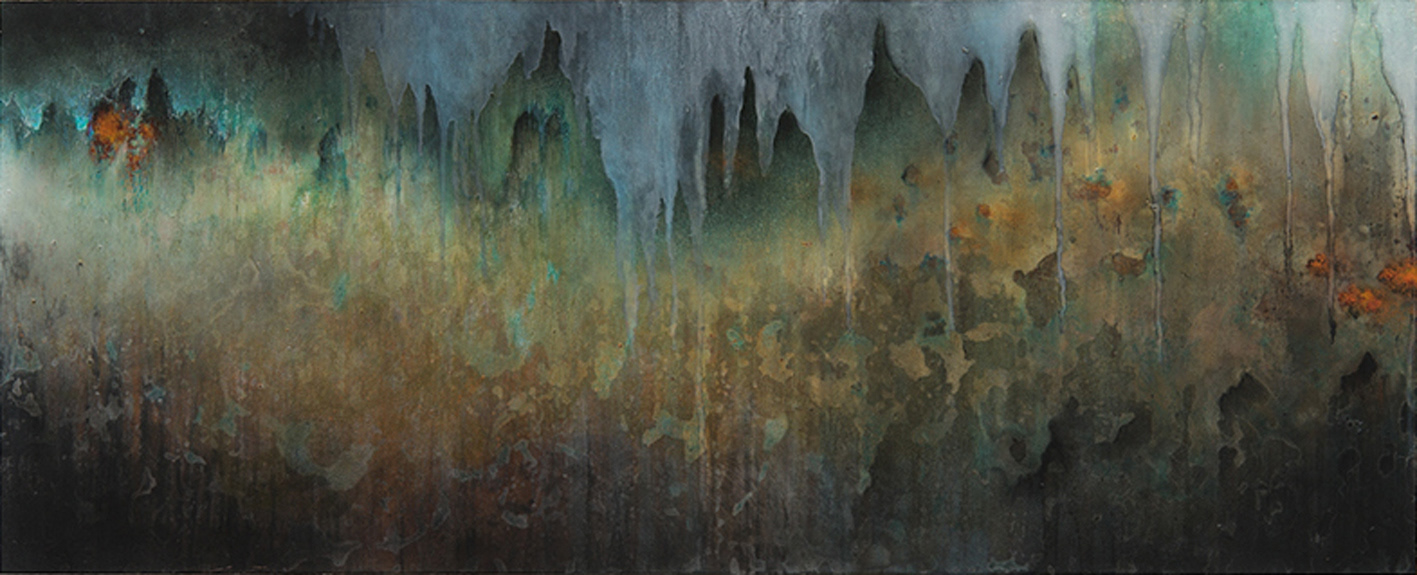Huile sur aluminium, 40 x 100 cm, 2017