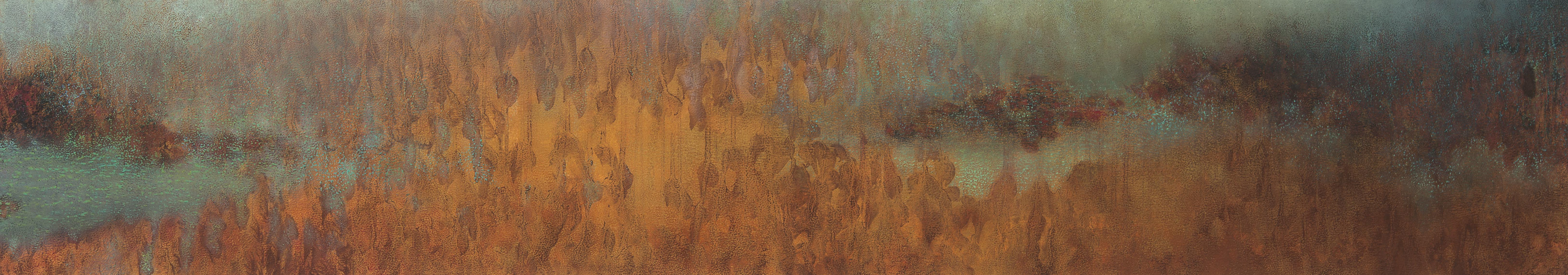 Huile sur aluminium, 30 x 170 cm, 2017