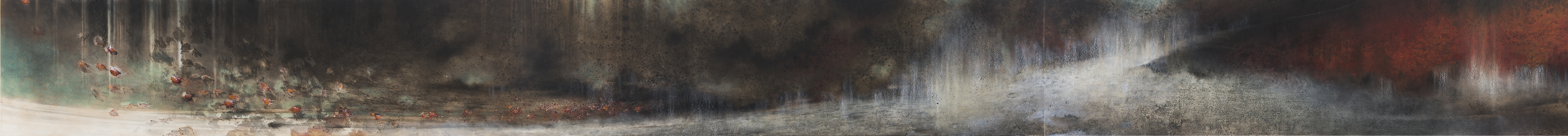 Huile sur aluminium, 450 cm x 40 cm, 2013