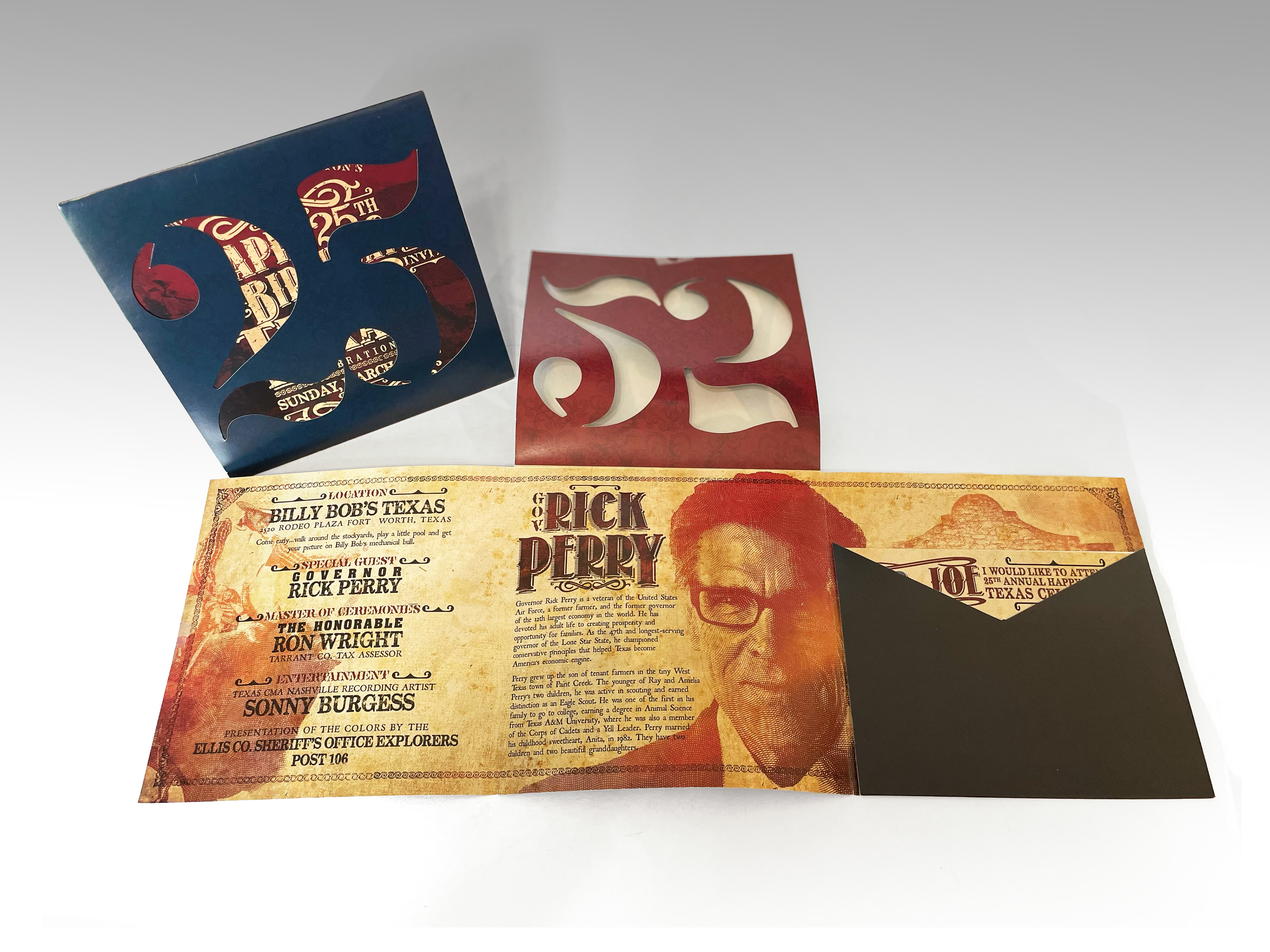 Happy Birthday Texas 25th Anniversary Event Invitation