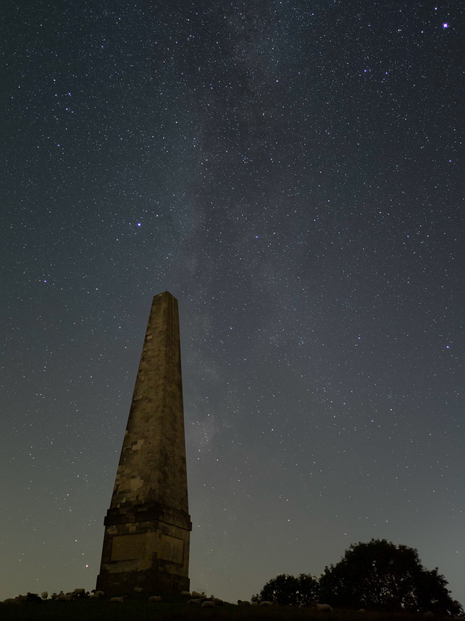 Made from 19 light frames with 12 dark frames by Starry Landscape Stacker 1.8.0.  Algorithm: Min Horizon Noise