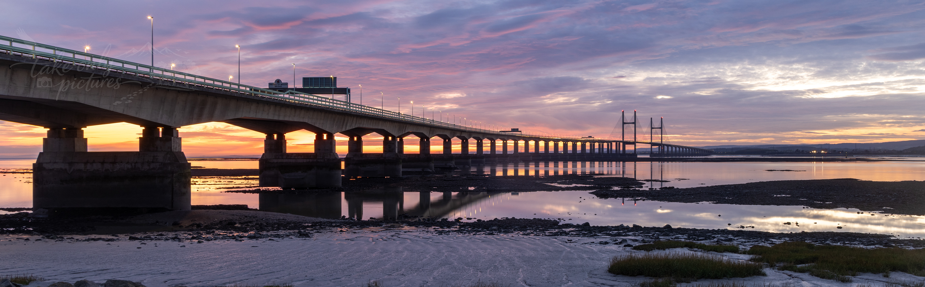 Second Severn Crossing sunrise, Caldicot