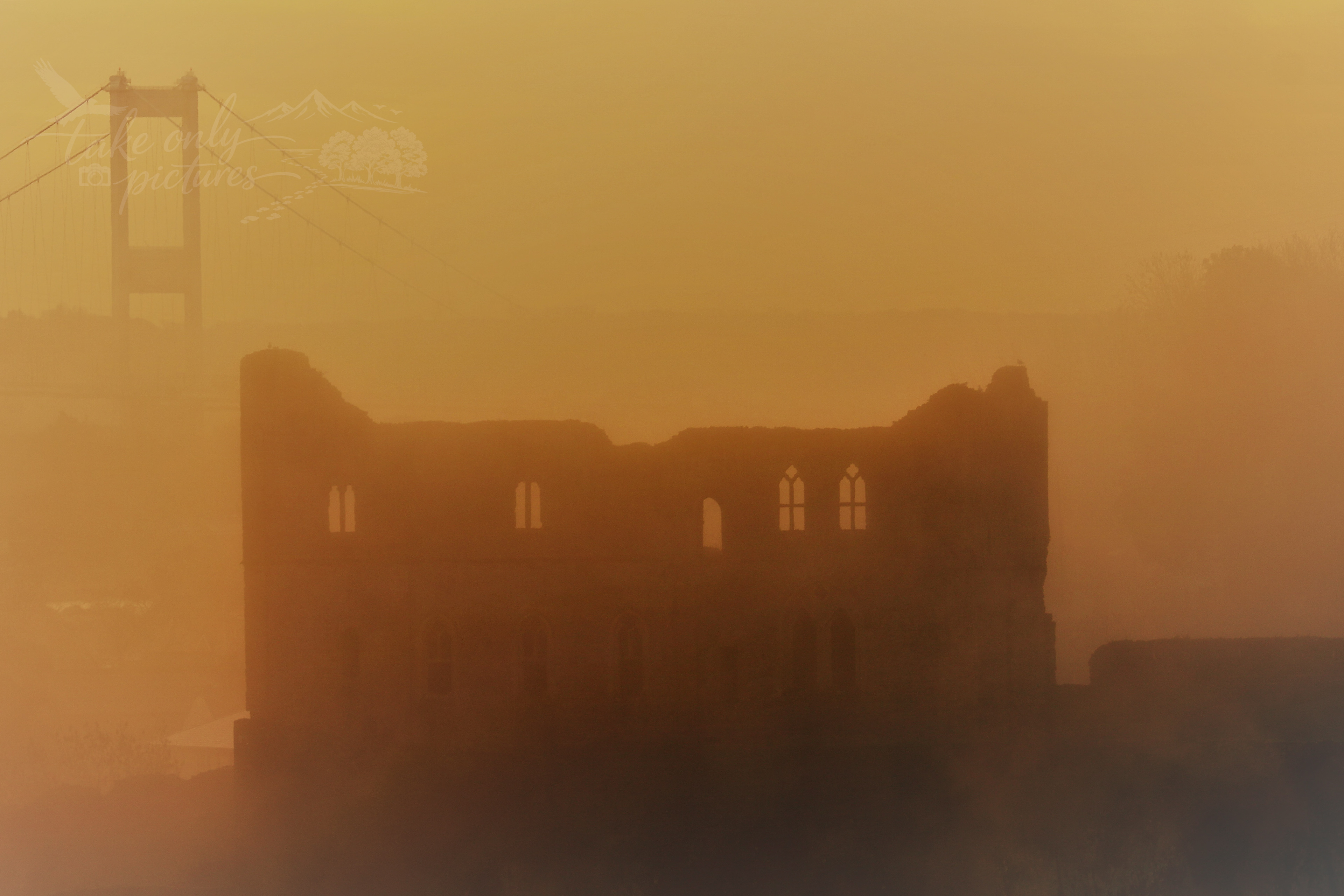 The old and the new - Chepstow Castle and Old Severn Bridge