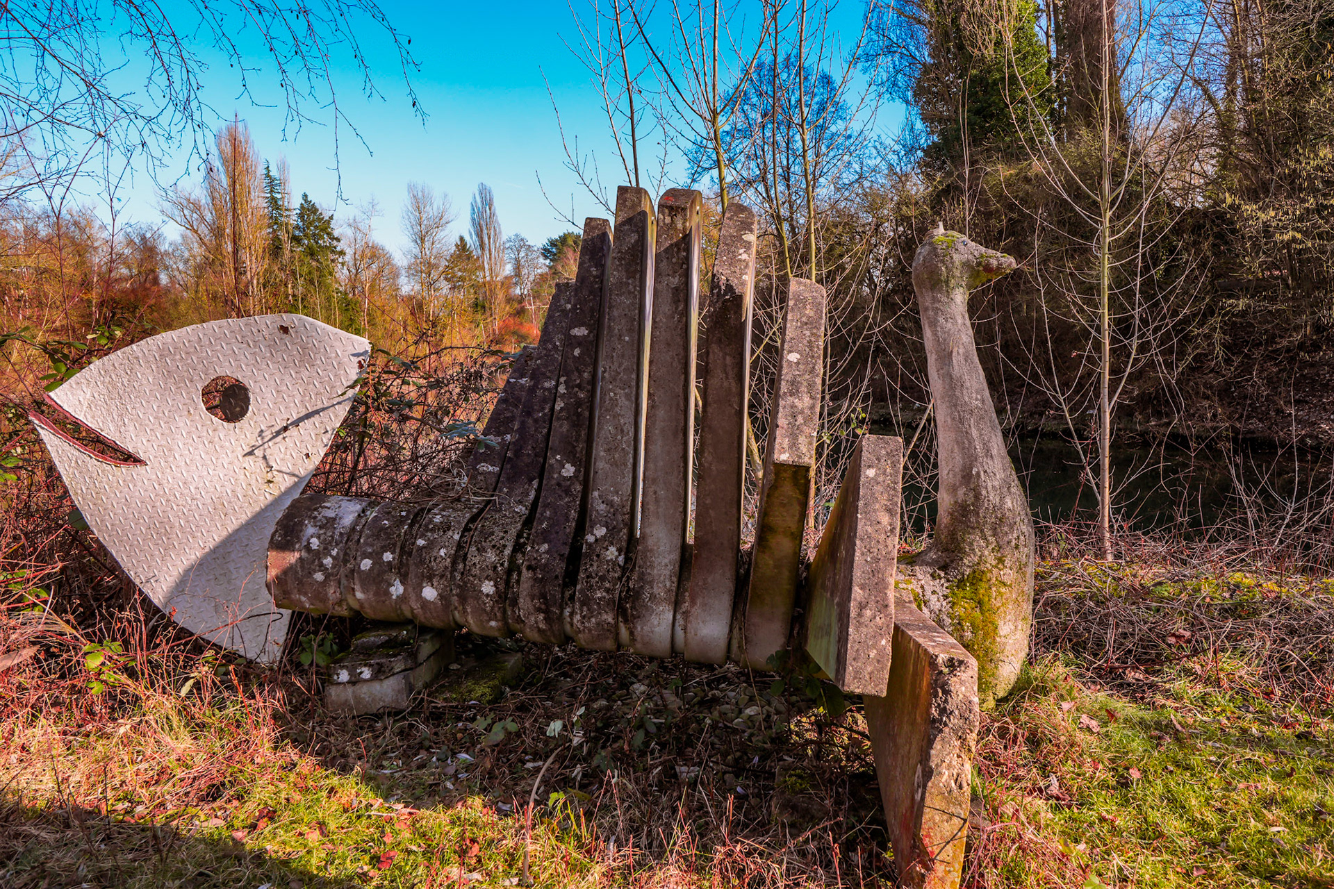 Zersägte Figuren – einst Kunst, jetzt Fragment