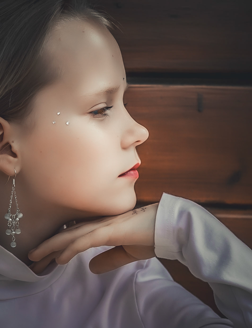 Seitenprofil mit Ruhe