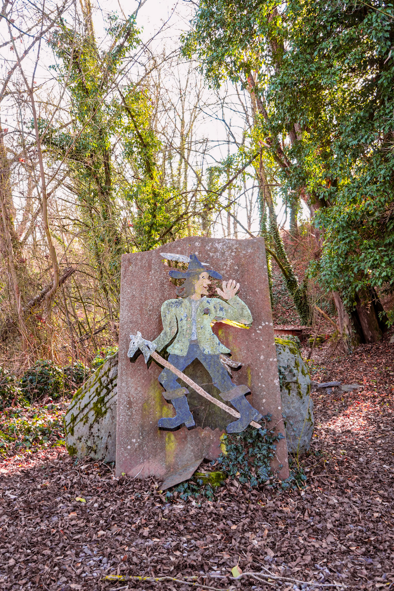 Kindliche Malerei auf Beton – Erinnerung eingefroren