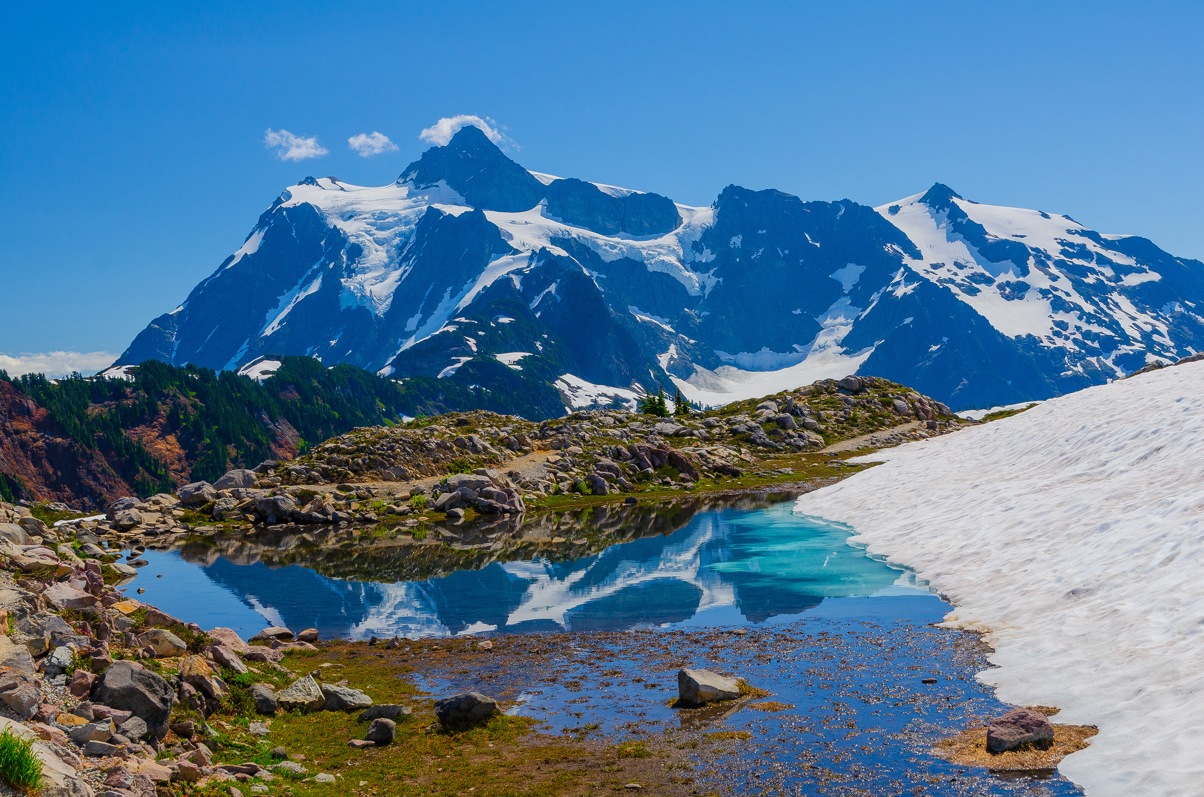Cascades, mountains, Washington, Mt. Shuksan, Artist's Point