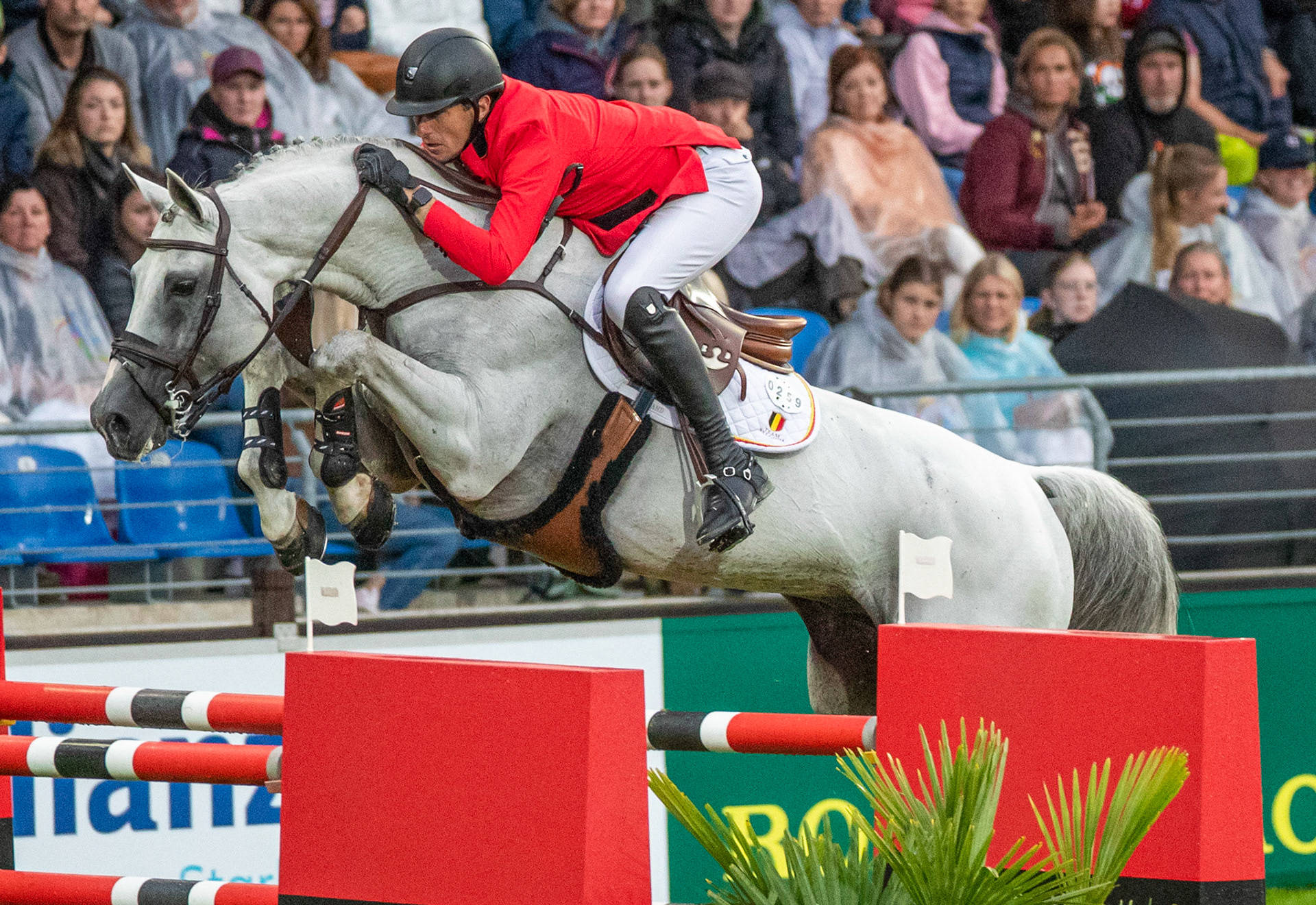 Gregory Wathelet of Belgium on Nevadoss competes in the Nations Cup at the CHIO World Equestrian Festival in Aachen, Germany, 30 June 2022.