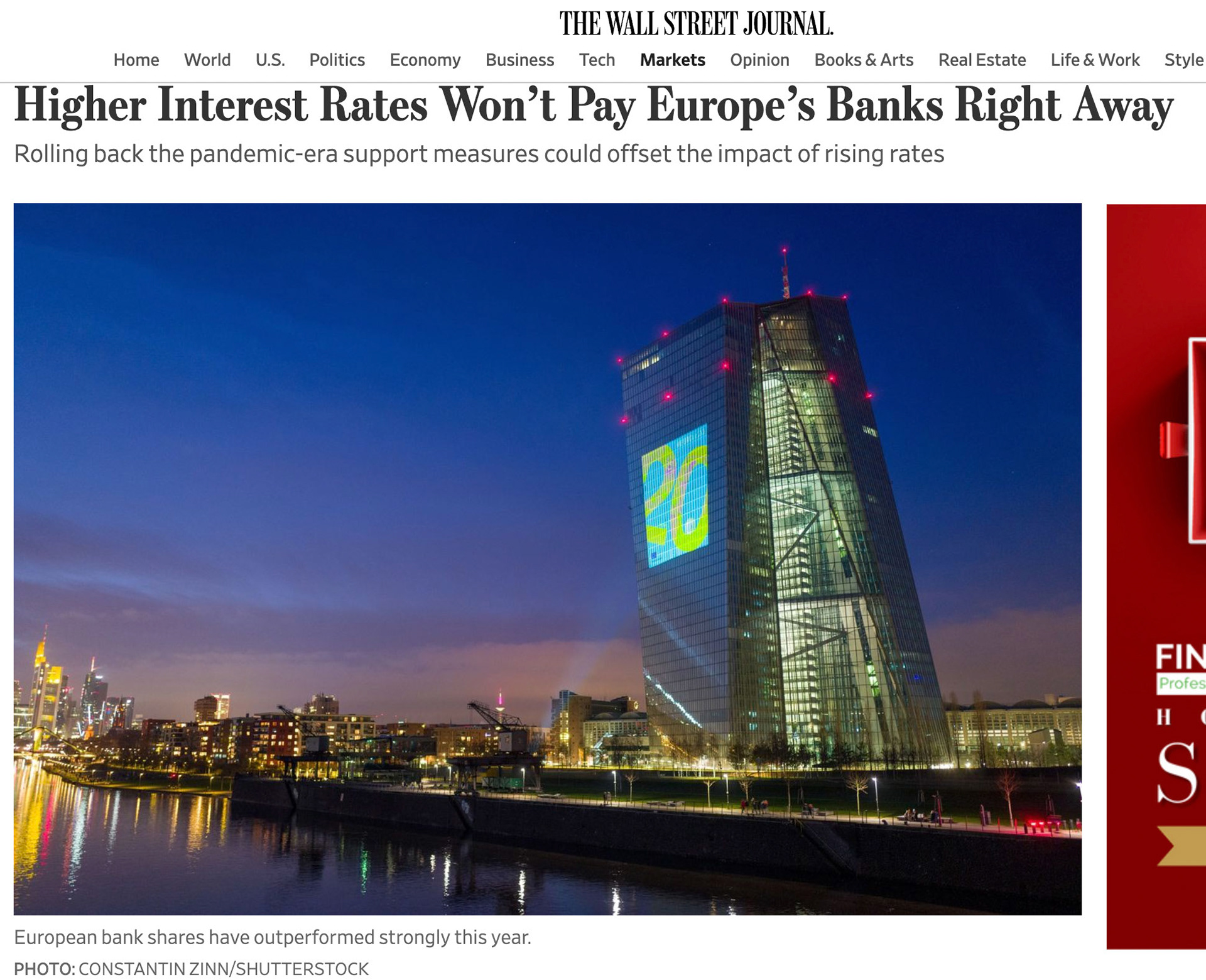 The European Central Bank (ECB) headquarters is illuminated with various motifs to mark the 20th anniversary of the euro in Frankfurt am Main, Germany, 01 January 2022 (issued 04 January 2022). The light show was launched on 01 January and will illuminate the ECB headquarters in the evening for the first ten days of the month. EPA-EFE/CONSTANTIN ZINN