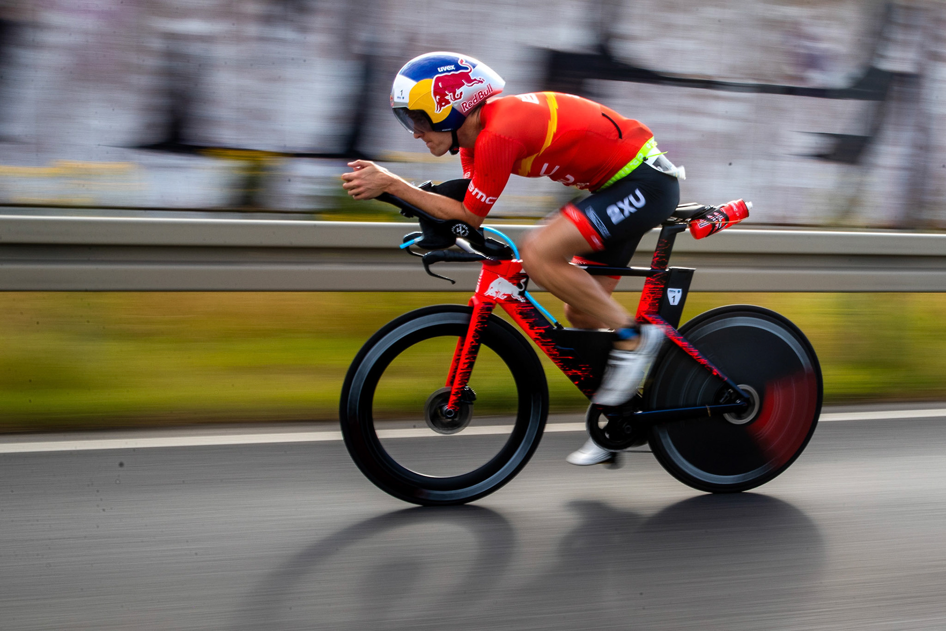 Patrik Nilsson of Sweden  in action during the Cycling Race of the Ironman European Championship 2022 in Frankfurt am Main, Germany, 26 June 2022.  EPA-EFE/CONSTANTN ZINN