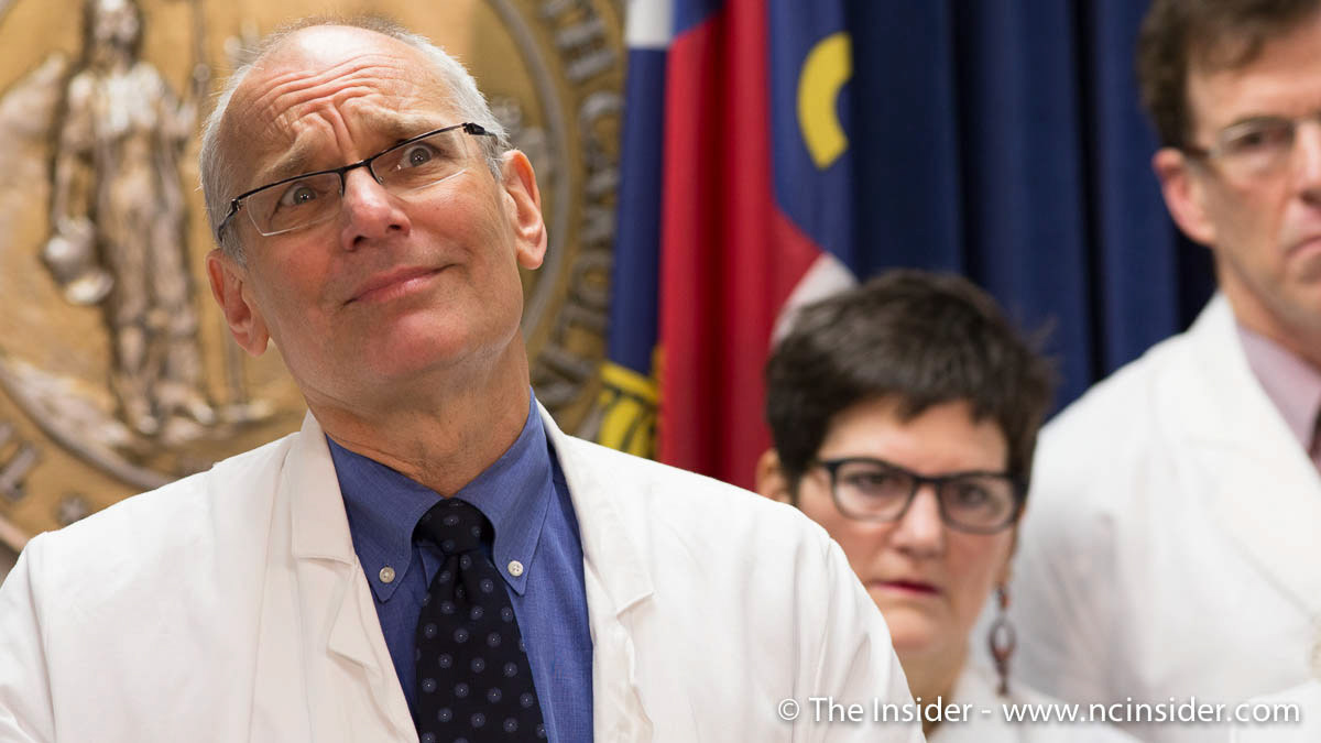 Dr. Charles Van Der Horst of the UNC medical school takes questions about a bill to prevent North Carolina from expanding Medicaid under the federal health care overhaul.