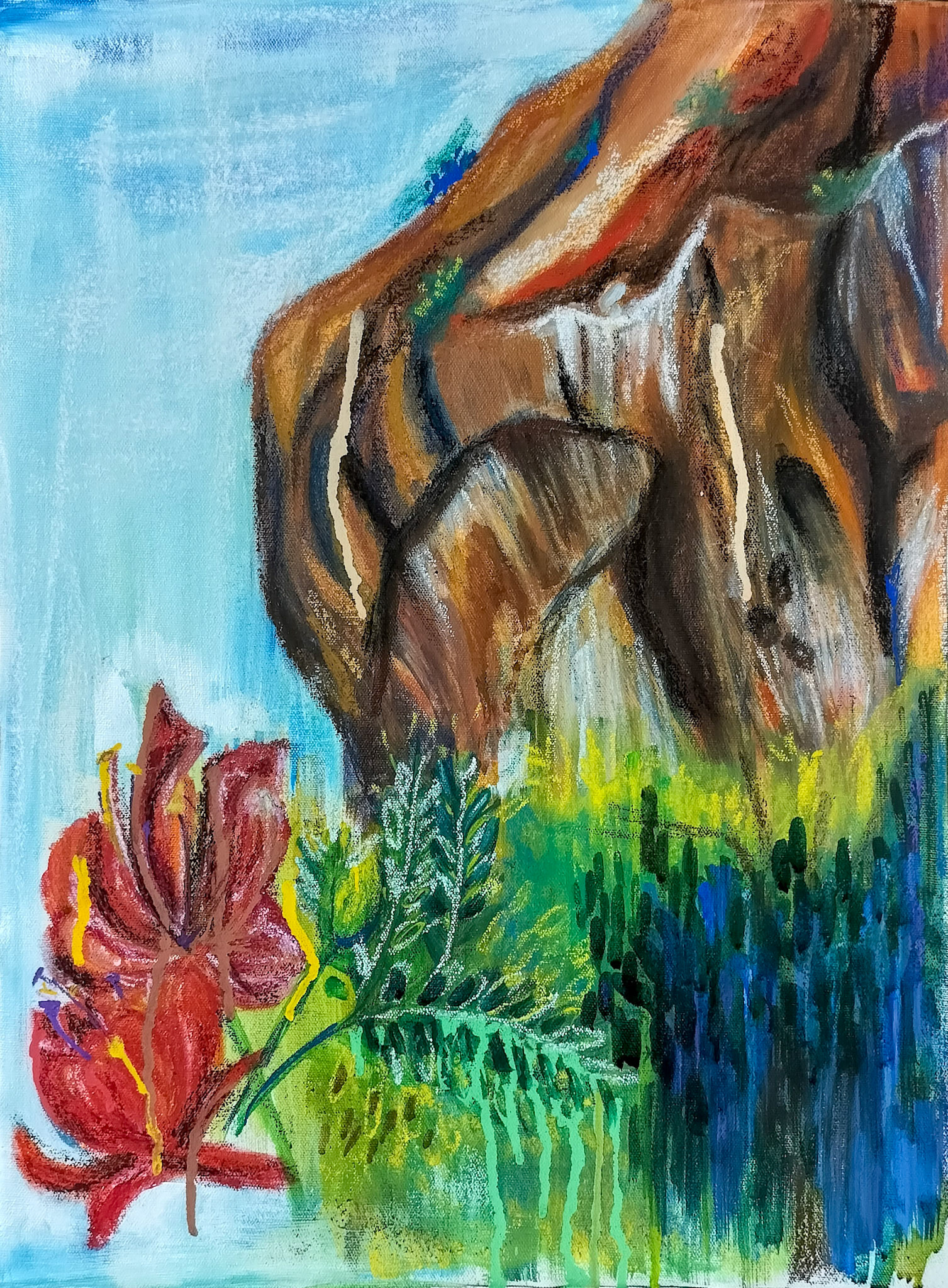 Mixed media on canvas, exploring some of my memories from childhood