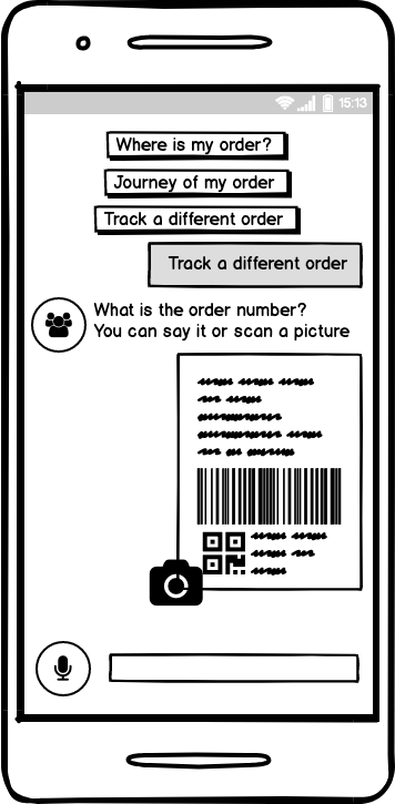 Track a different order by taking a picture