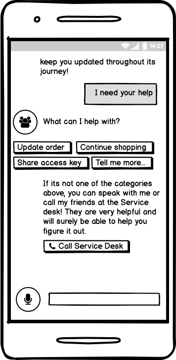 Call service desk for help