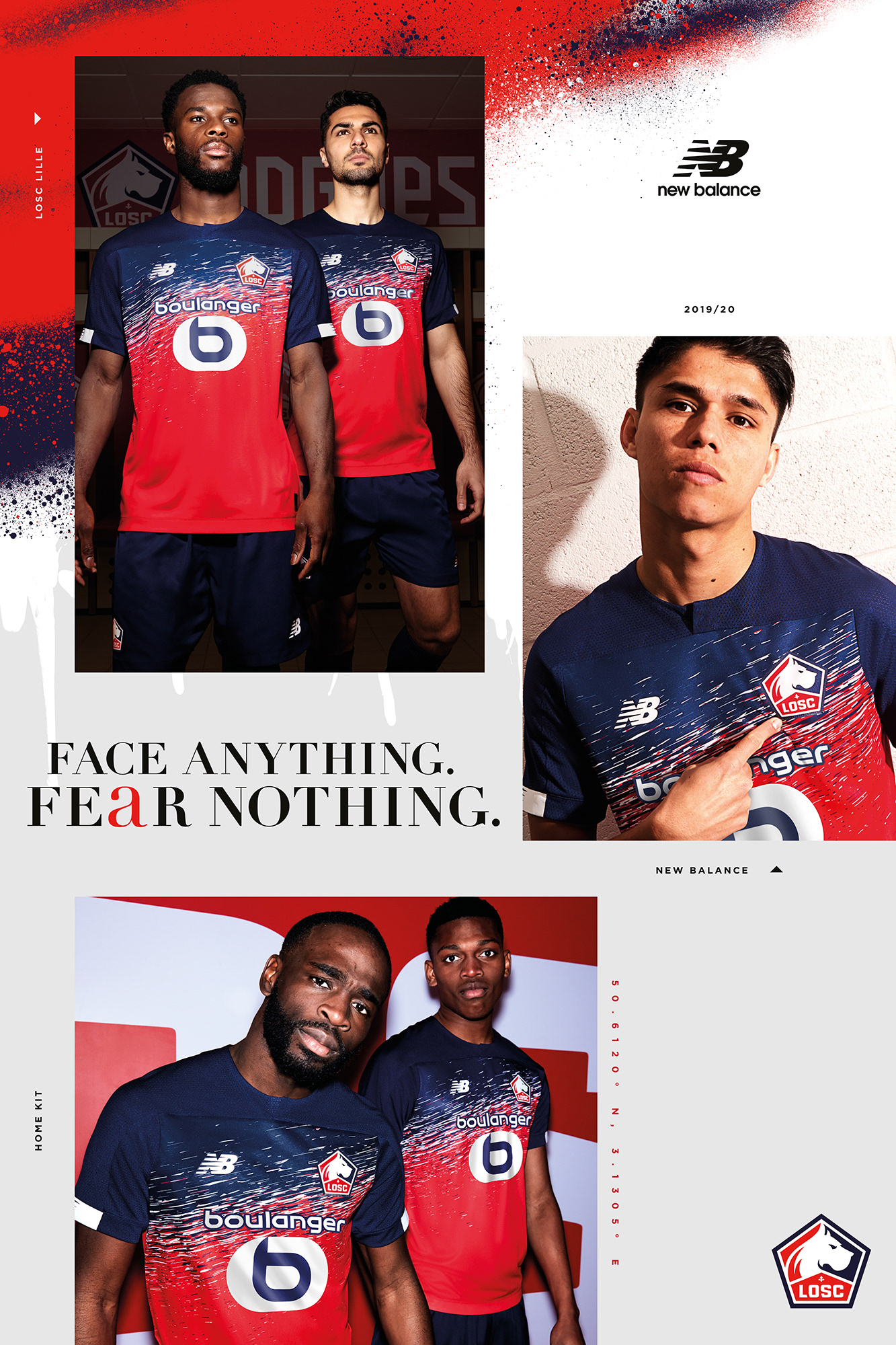 LOSC Lille | 6 Sheets Key Arts | Home Kit B