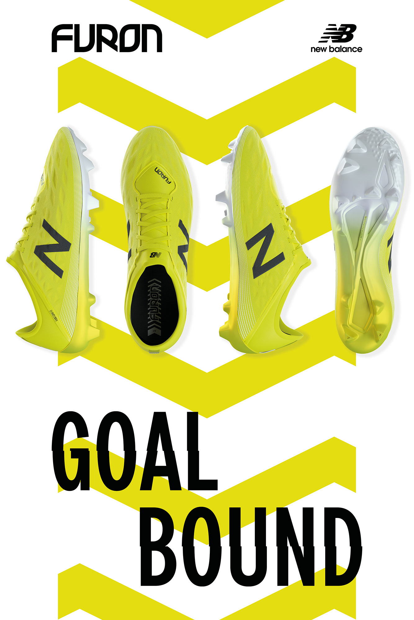 New Balance Furon V5, Sulphur/Phantom | 6 Sheets Key Art