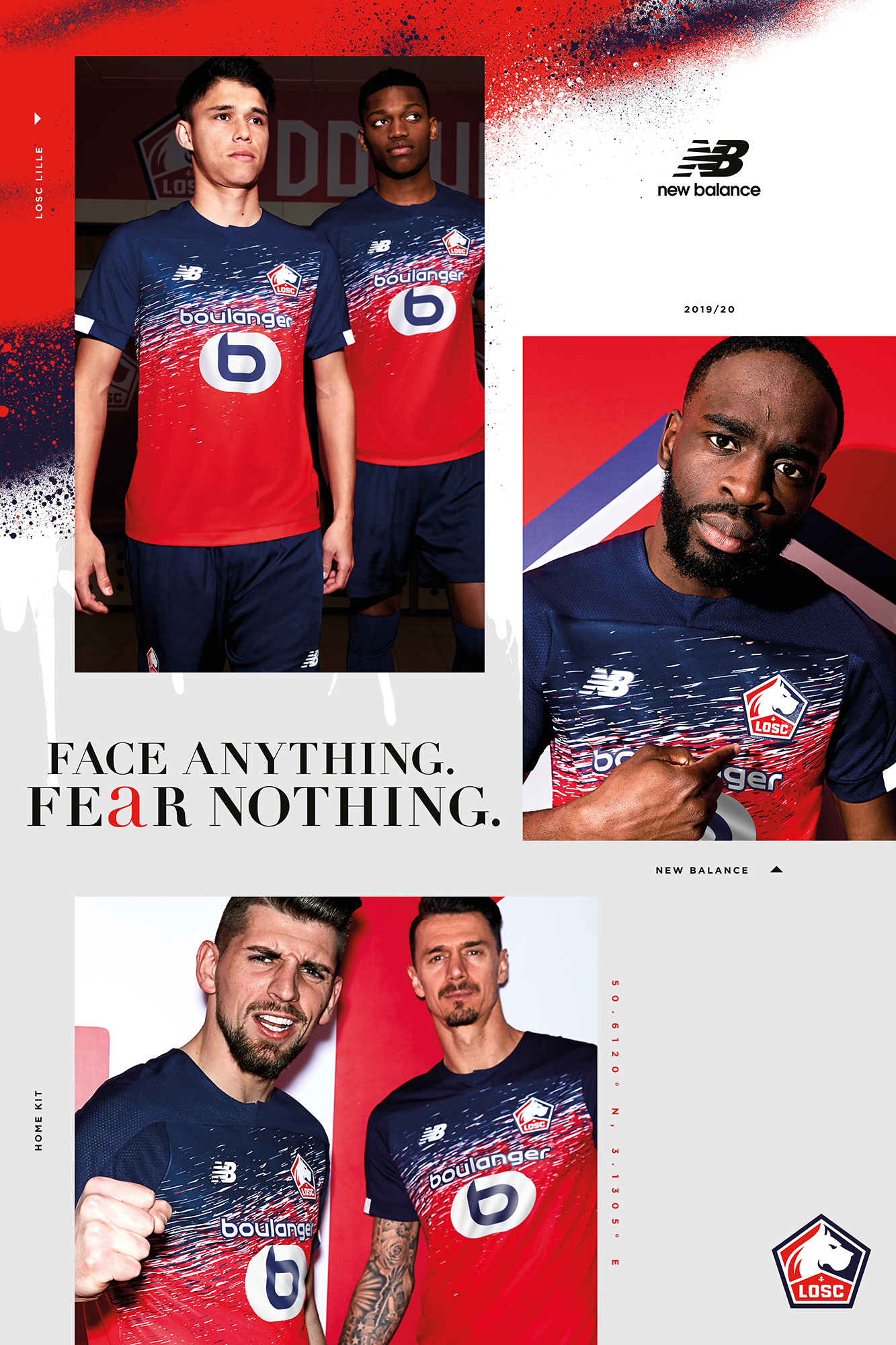 LOSC Lille | 6 Sheets Key Arts | Home Kit A