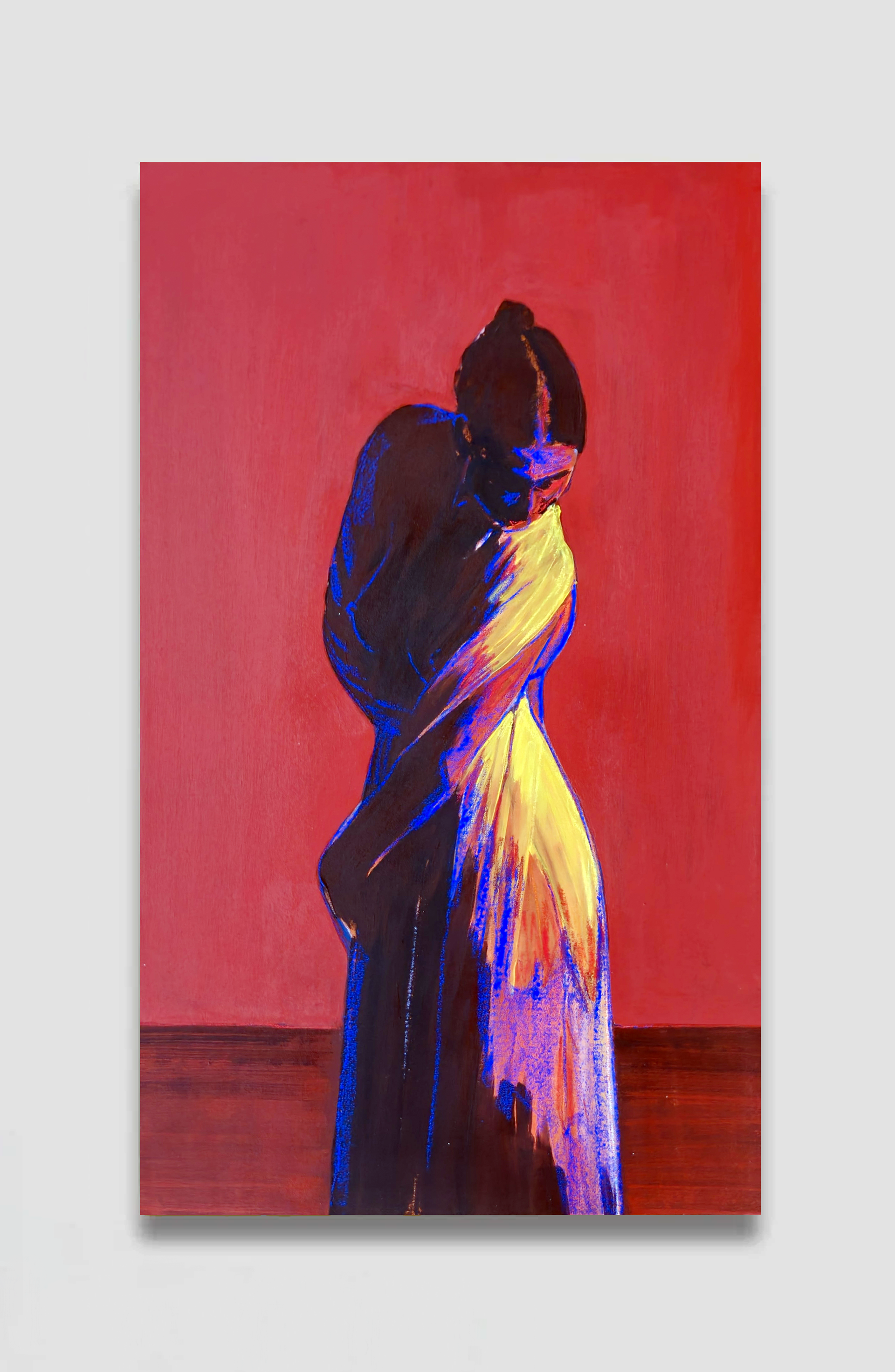 Balance, 2025 Acrylic, pastel on Canvas 495x860