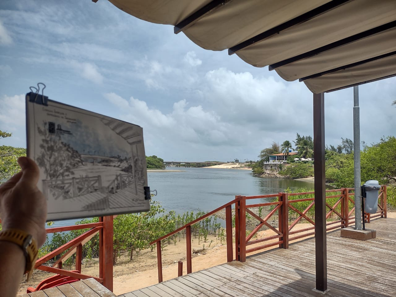 Drawing by Dennys Silveira and the beautiful landscape