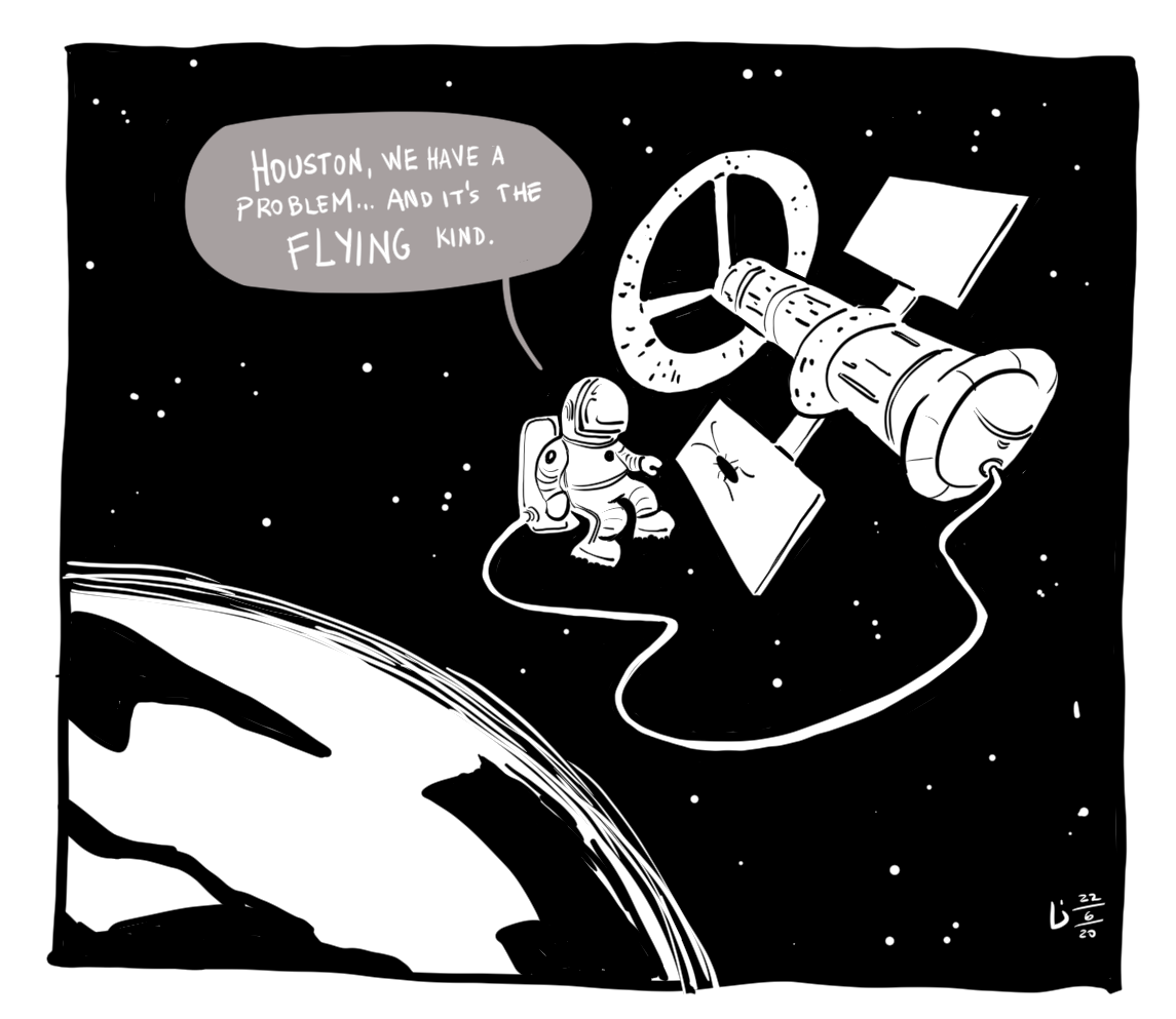 “Houston, temos um problema… e é do tipo que voa.”