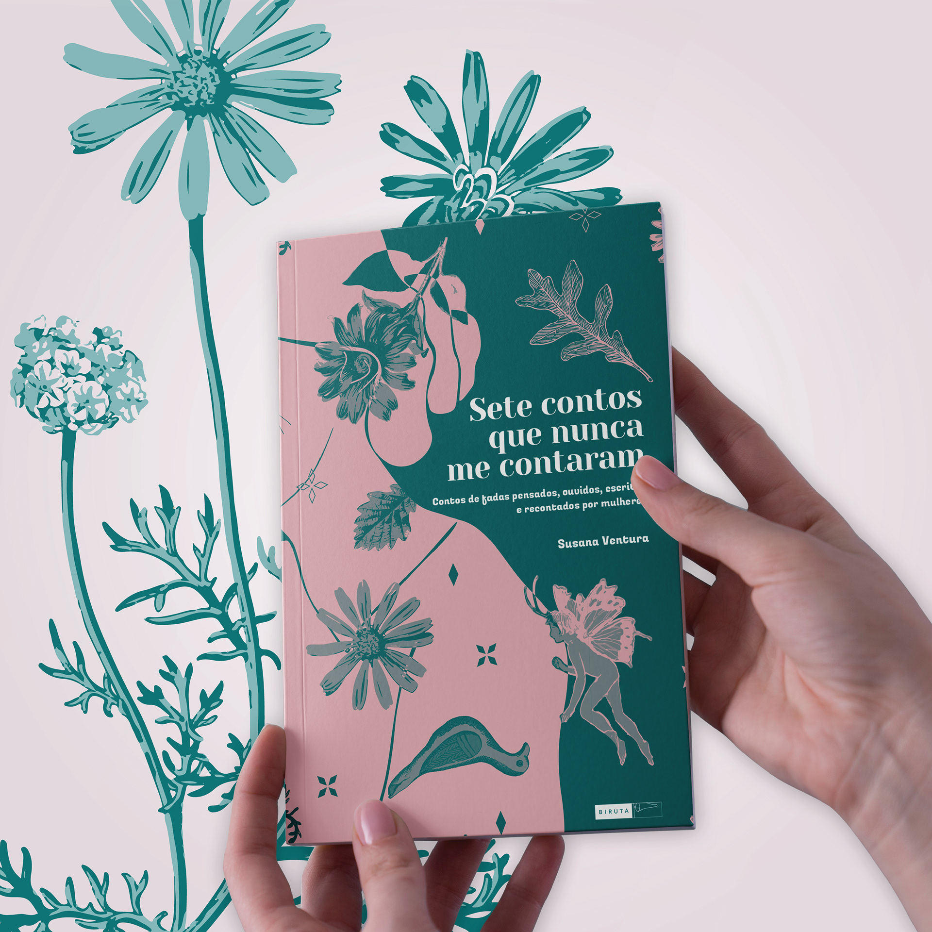 Ilustração de capa e projeto gráfico para o livro "Sete contos que nunca me contaram", Editora Biruta