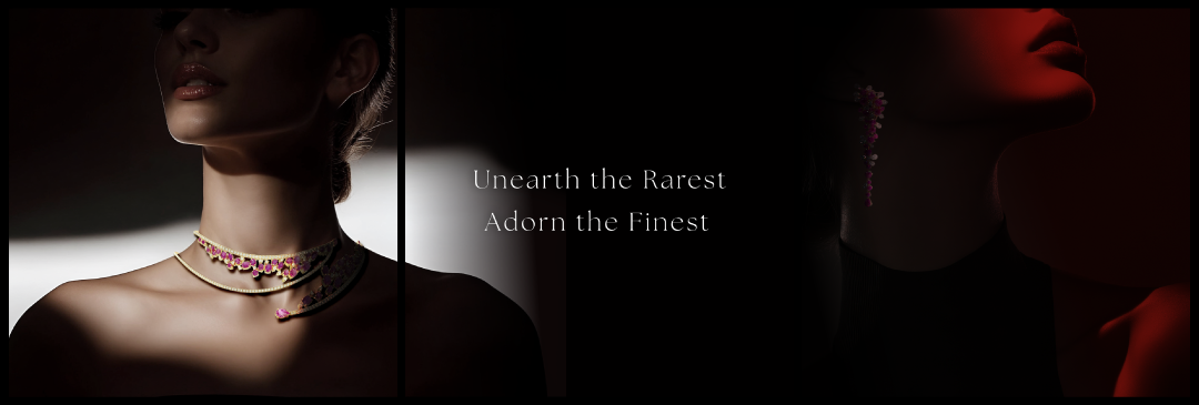 This visual set for Le Rubis explores the deeper shadows of elegance—where light touches only what it dares, and every glint of ruby tells a story of rarity and restraint. Designed for the brand’s Instagram campaign, this darker-toned triptych moves beyond mere adornment and into the realm of quiet power.  With sharp contrast and cinematic lighting, the images evoke a timeless sensuality. The composition focuses on fragments of form—necklines, lips, and shadowed skin—allowing the Burmese ruby jewelry to speak volumes in whispers. Unearth the Rarest. Adorn the Finest. This series redefines luxury as an experience not shouted, but felt.