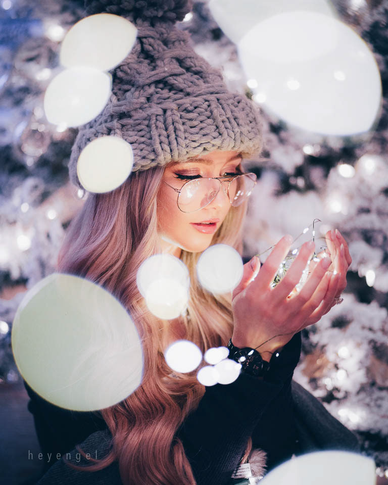 Stephanie Danielle with Holiday Lights