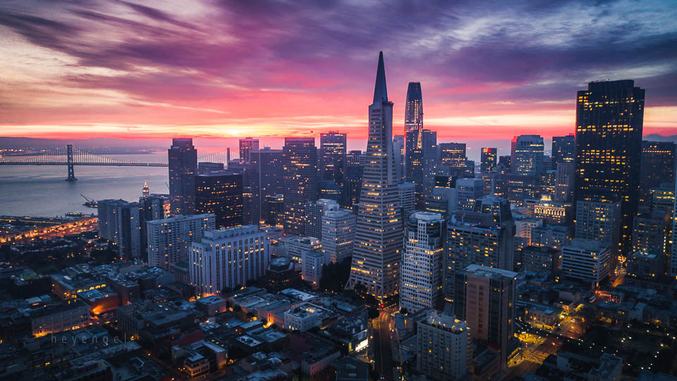 Sunrise over San Francisco