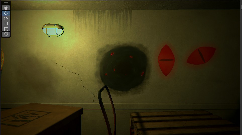 A lighting test with some of the wall decals