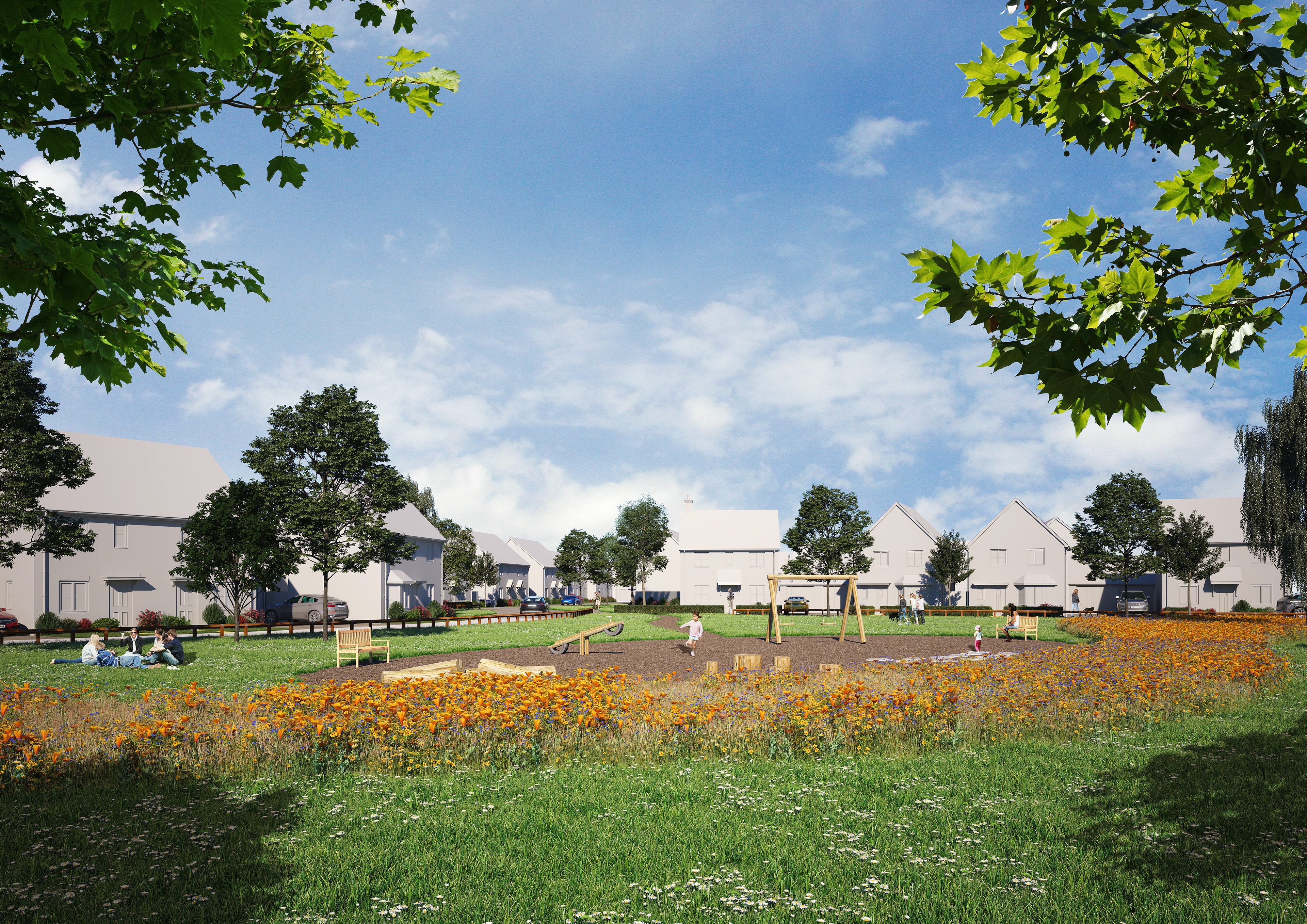 View across open space (Pearce 3D)